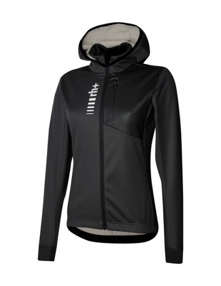 Veste de vélo femme SoftShell à capuche noire RH+ au meilleur prix!
