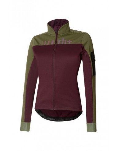 Veste de vélo femme Thermo RH+ vert bordeaux au meilleur prix!