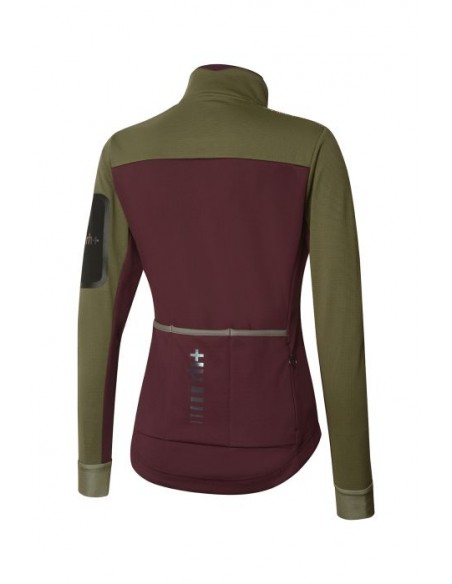 Veste de vélo femme Thermo RH+ vert bordeaux au meilleur prix!