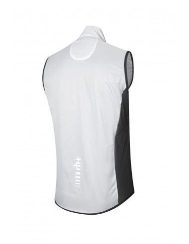 Veste coupe-vent sans manches vélo femme RH+ noire et blanche au meilleur prix!