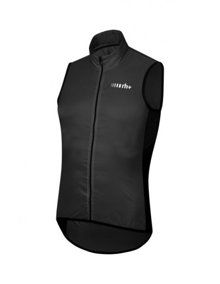 Veste coupe-vent sans manches vélo femme RH+ noire au meilleur prix!
