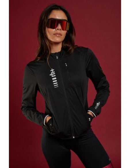 Veste de vélo femme coupe-vent et imperméable noire RH+ au meilleur prix!