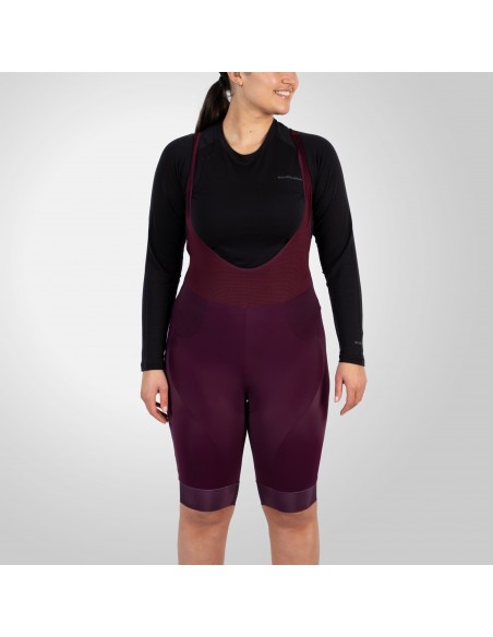 Cuissard vélo femme à bretelles Bib Endura Violet au meilleur prix du web!