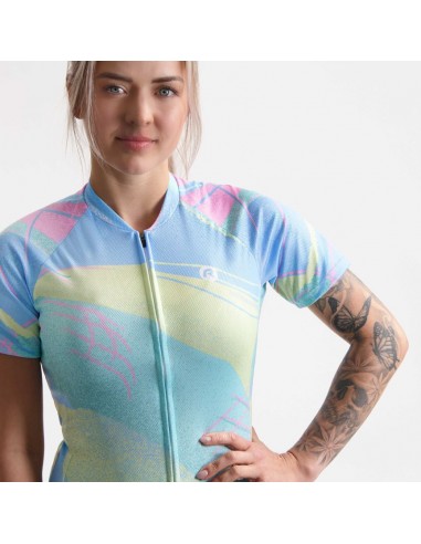 Achat Maillot vélo femme Rogelli Vintage Bleu Rose au meilleur prix du web!