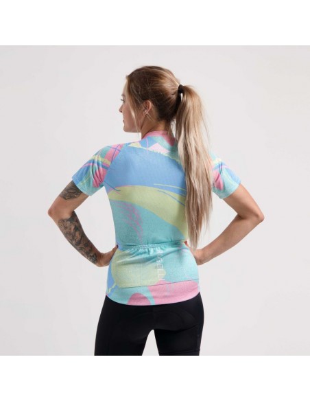 Achat Maillot vélo femme Rogelli Vintage Bleu Rose au meilleur prix du web!
