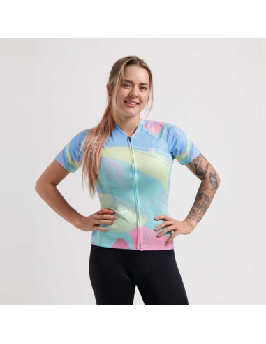 Achat Maillot vélo femme Rogelli Vintage Bleu Rose au meilleur prix du web!