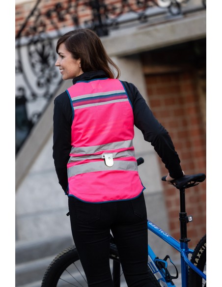 Achat Gilet réfléchissant vélo femme Wowow rose fluo au meilleur prix du web!