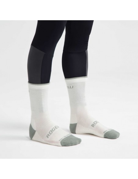 Achat Chaussettes Vélo femme Merino beiges et vertes Rogelli au meilleur prix du web!